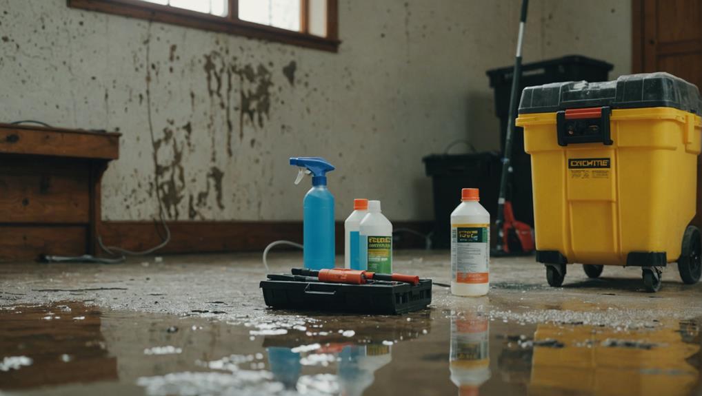 Water damaged ceiling from burst pipe requiring emergency cleanup